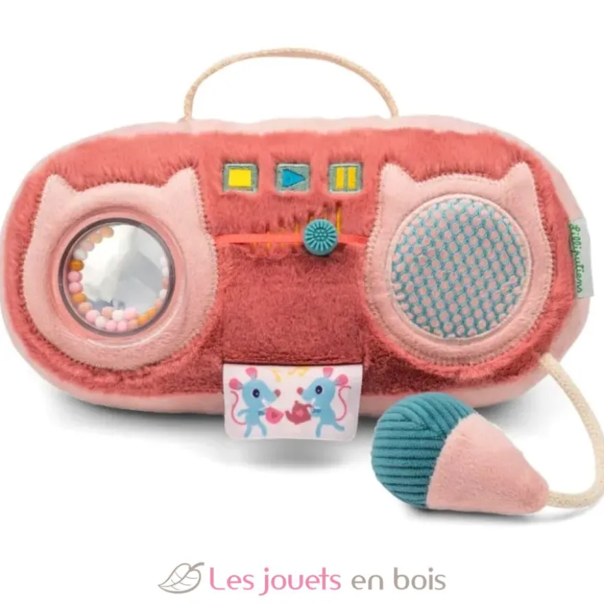 Radio sonore Jeanne le chat rose - Polyester - Lilliputiens