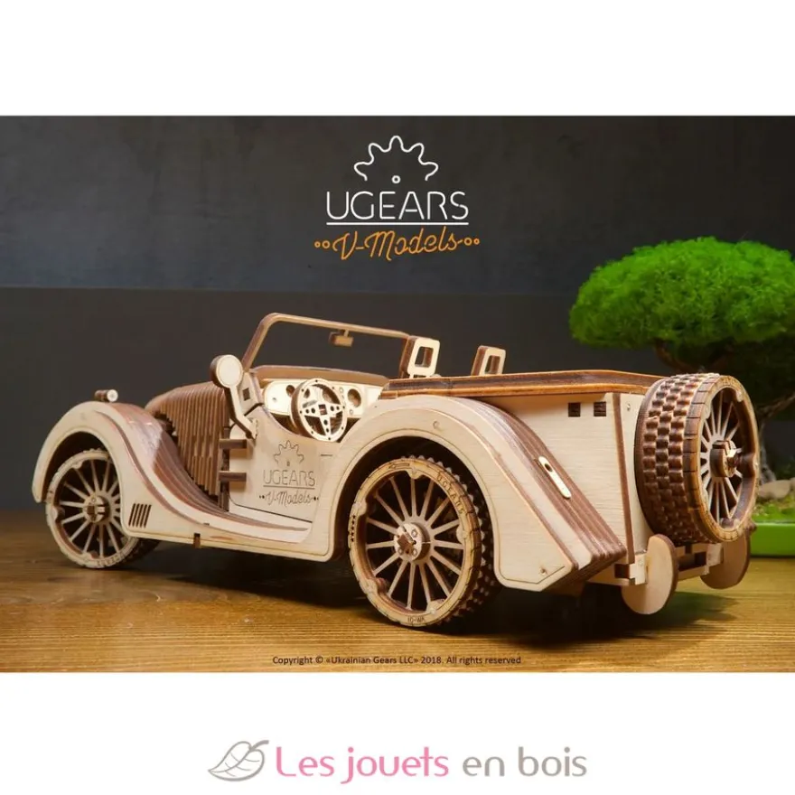Roadster VM-01 - Puzzle 3D mécanique en bois - Ugears