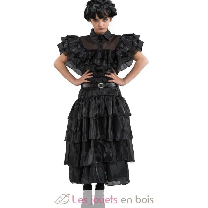 Robe de bal noire Mercredi Addams 140 cm - Chaks