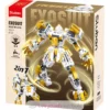 Robot Mecha 2 en 1 blanc jaune - Sluban