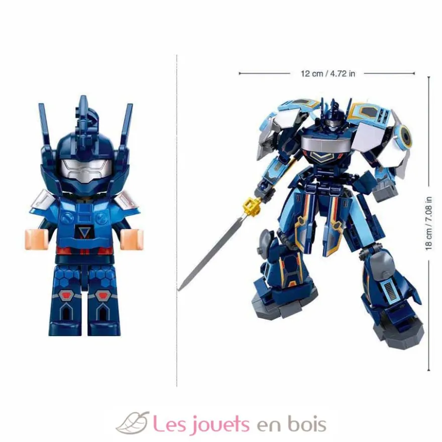 Robot Mecha 2 en 1 bleu gris - Sluban