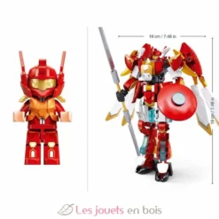 Robot Mecha 2 en 1 rouge blanc - Sluban