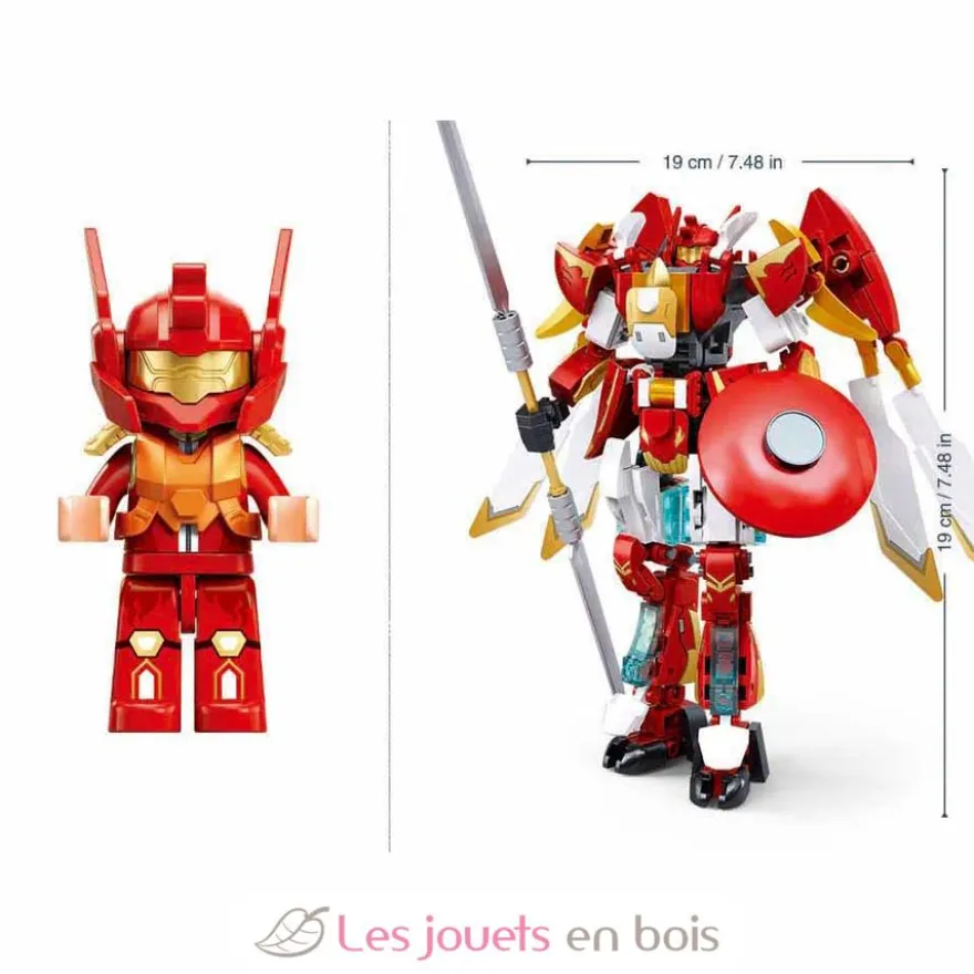Robot Mecha 2 en 1 rouge blanc - Sluban