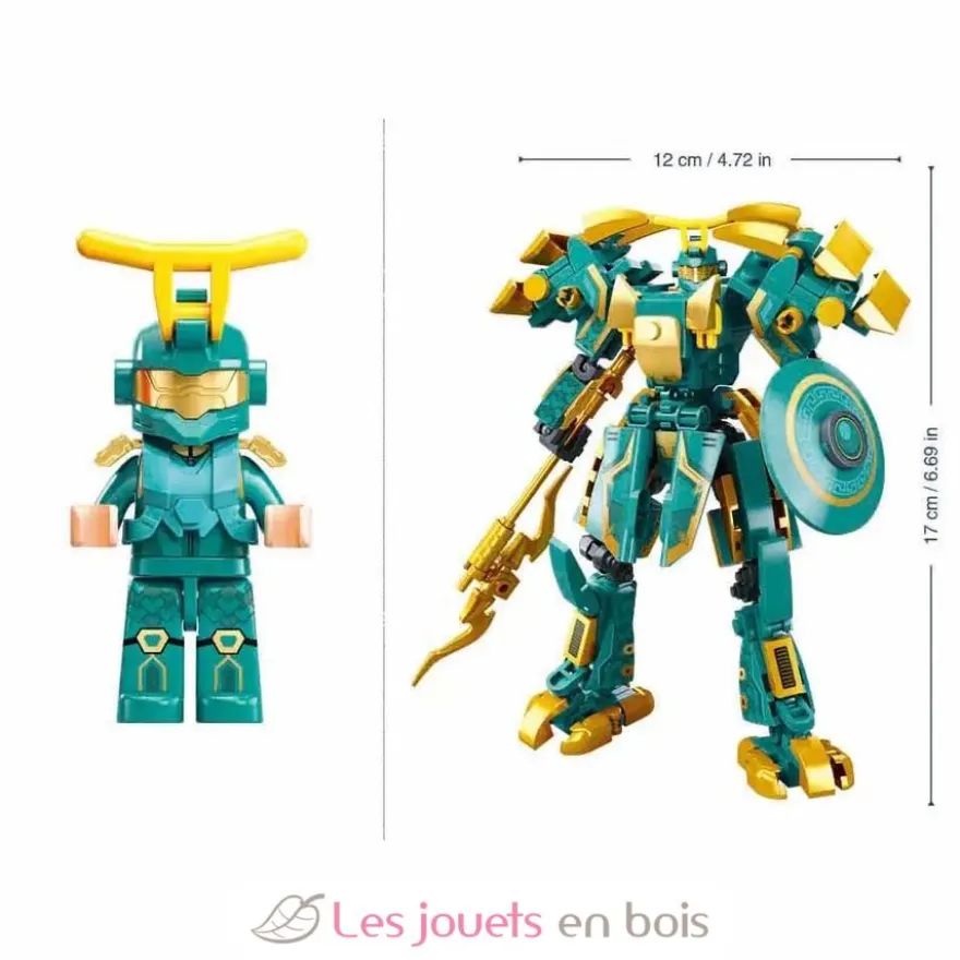Robot Mecha 2 en 1 vert jaune - Sluban