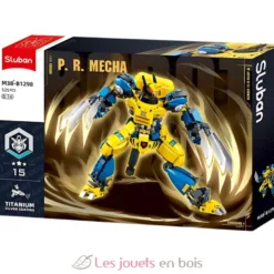 Robot Super PR Mecha jaune bleu - Sluban