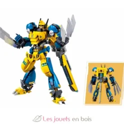 Robot Super PR Mecha jaune bleu - Sluban