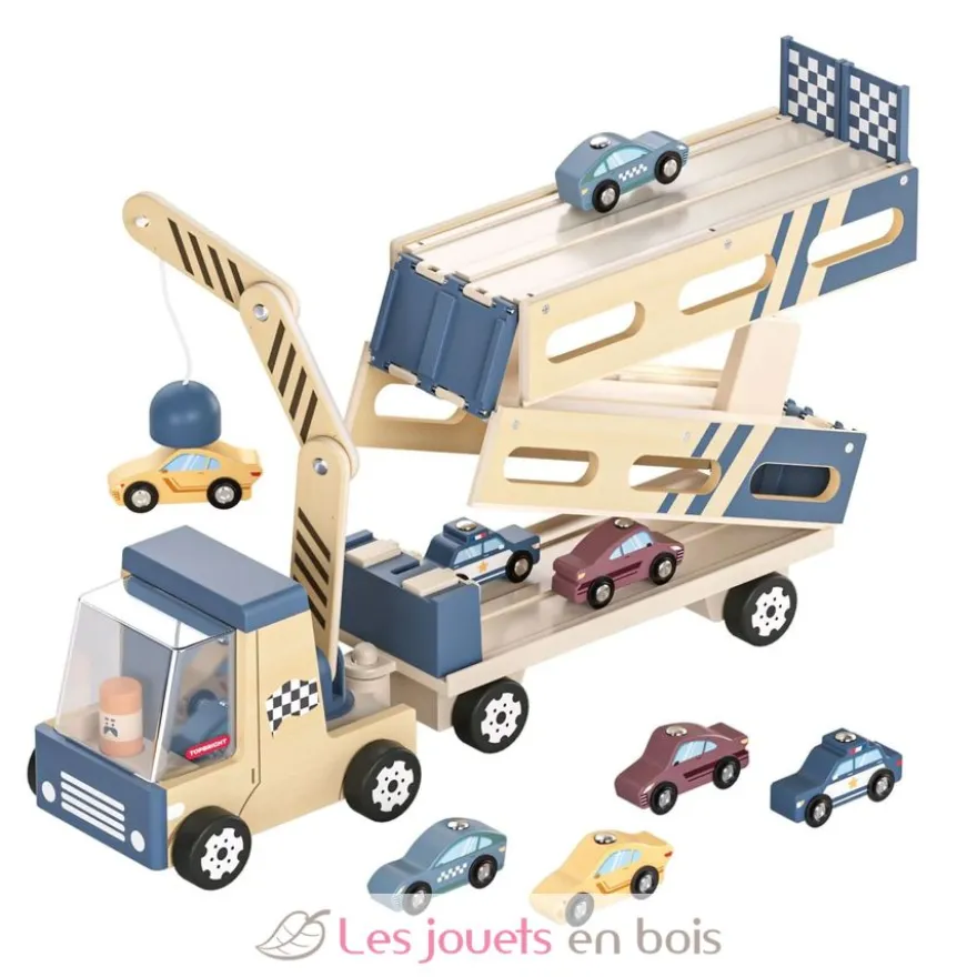 Roll and Race Transport de voitures - Bois et plastique - Topbright