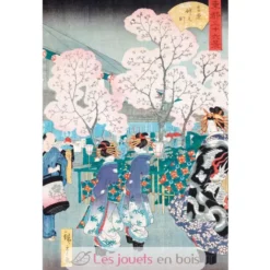 Rue Naka à Yoshiwara d'Hiroshige - Puzzle Michèle Wilson