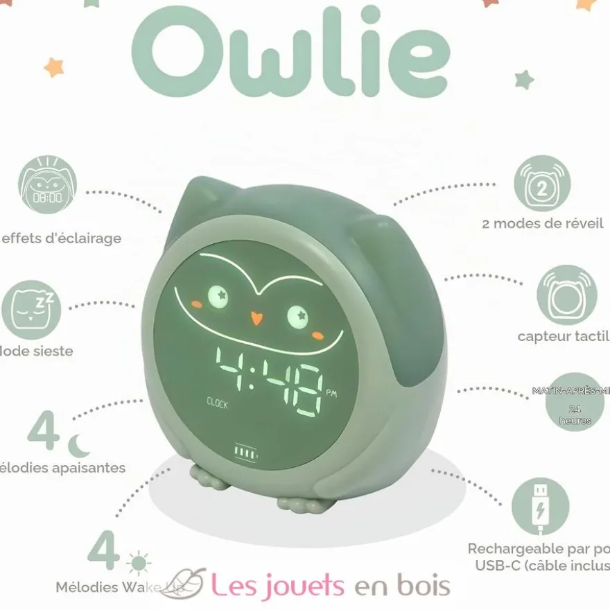 Réveil éducatif magique Owlie - Dès 3 ans - Cloud b