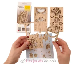 Réveil vintage - Puzzle 3D mécanique en bois - Ugears