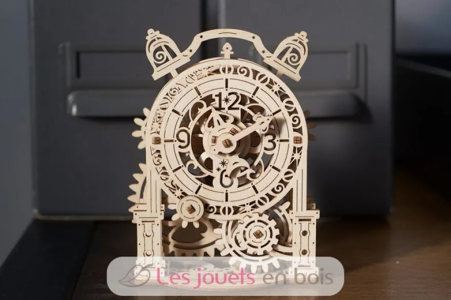 Réveil vintage - Puzzle 3D mécanique en bois - Ugears