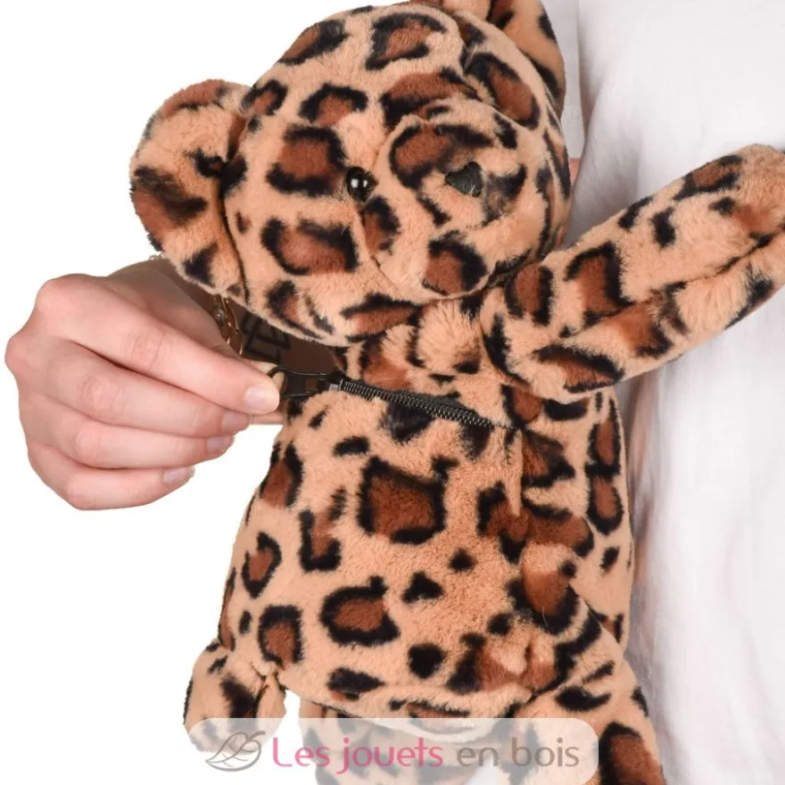 Sac bandoulière ours léopard en peluche - Doudou et Compagnie