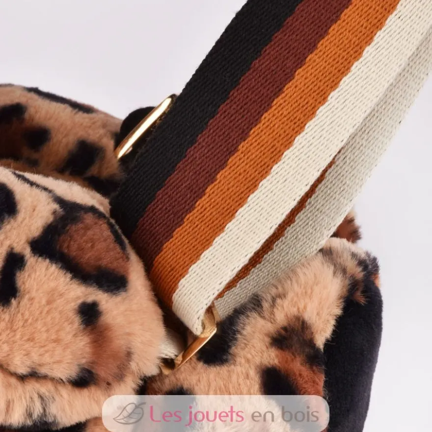 Sac bandoulière ours léopard en peluche - Doudou et Compagnie