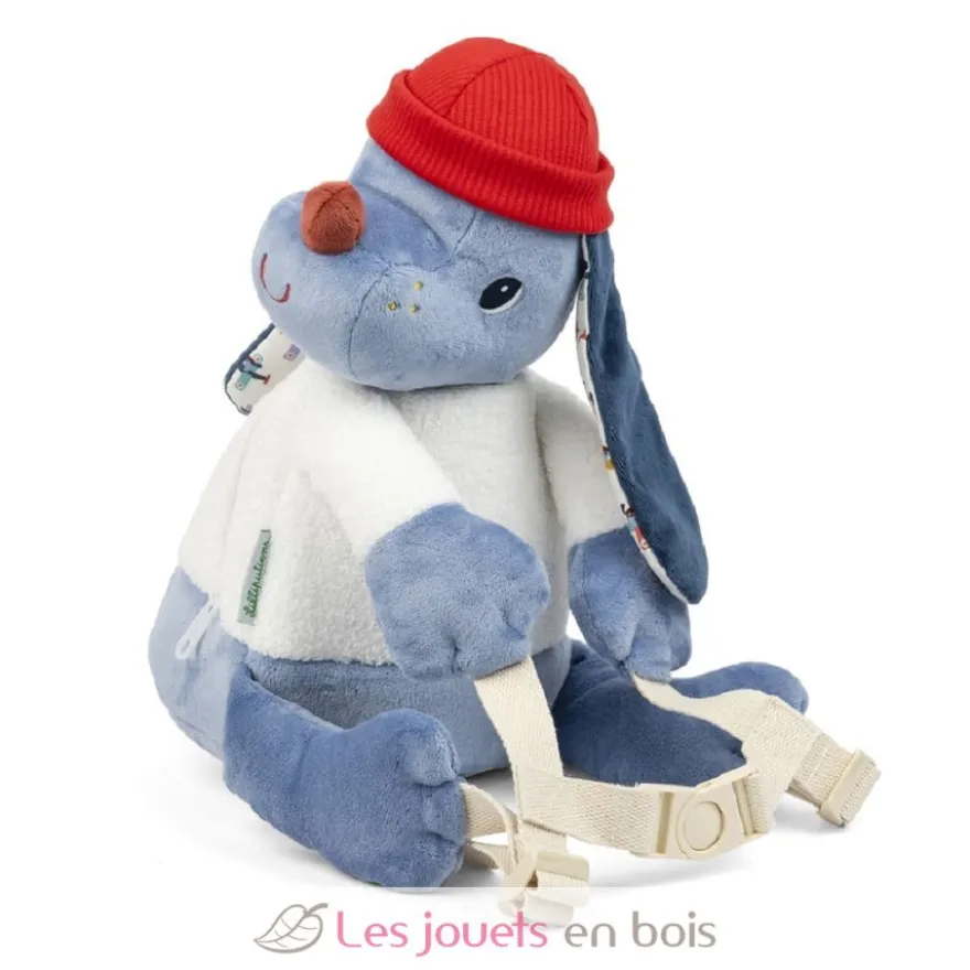 Sac à dos doux Jules le chien bleu - Lilliputiens