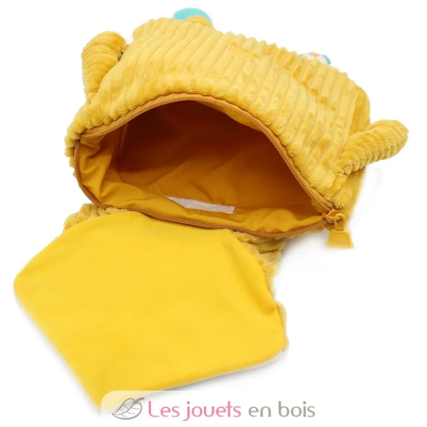Sac à dos velours Cyranos le renard jaune - Les Déglingos