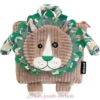 Sac à dos velours Jélékros lion Gris vert Déglingos