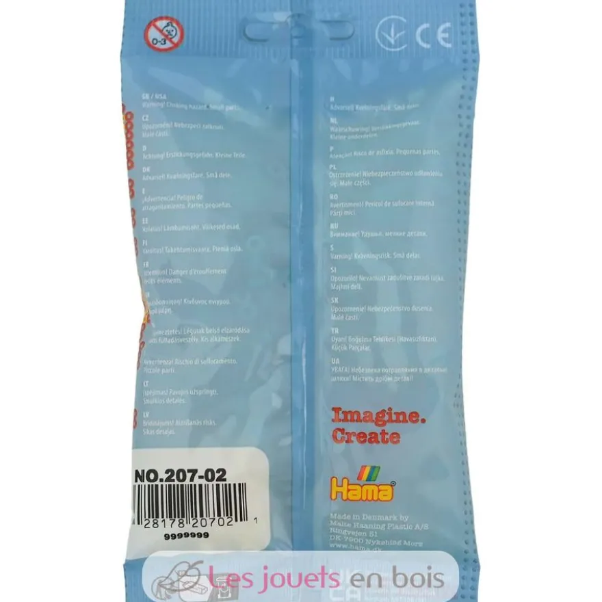 Sachet 1000 perles plastique Midi crème - Hama