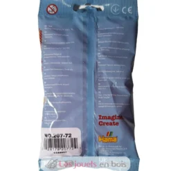 Sachet 1000 perles plastique Midi rose transparent - Hama