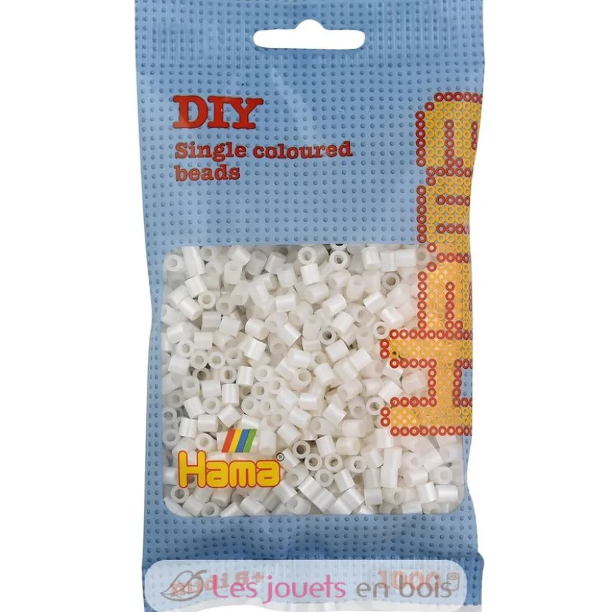 Sachet 1000 perles plastique Midi Nacrée - Hama