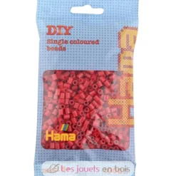 Sachet 1000 perles plastique Midi Rouge Noël - Hama