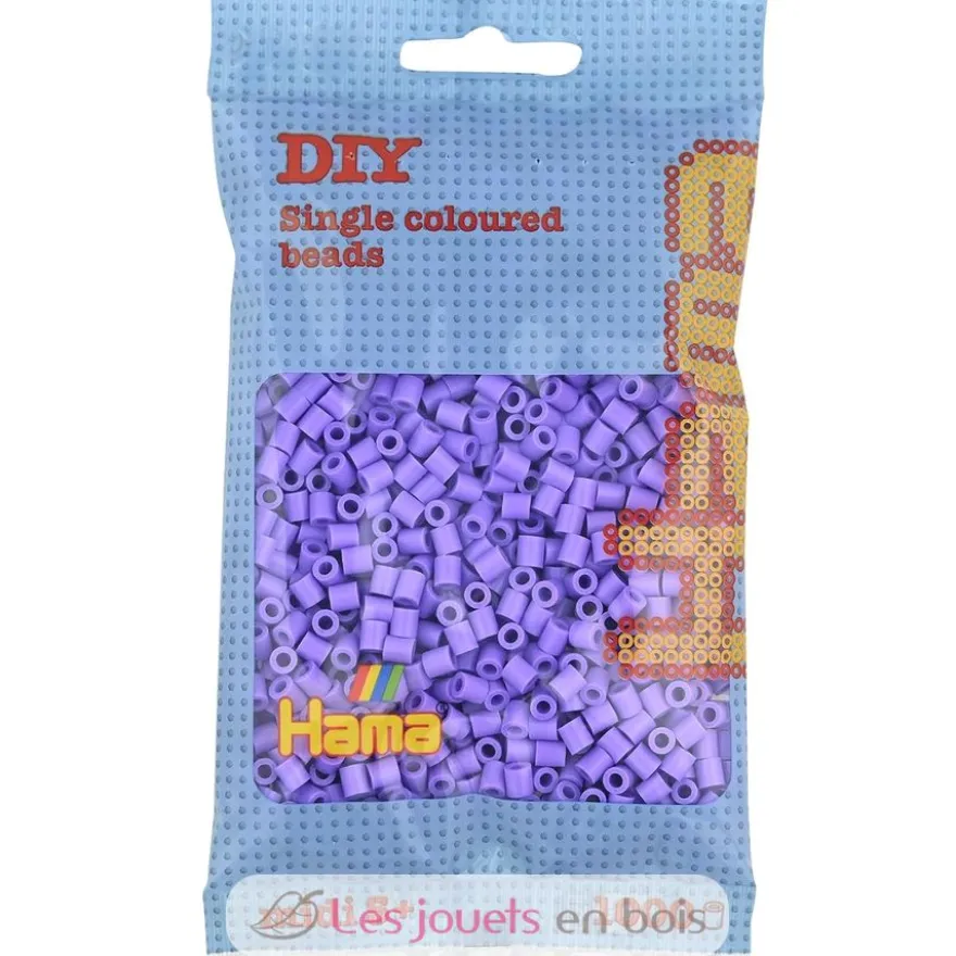 Sachet 1000 perles plastique Midi Violet pastel - Hama