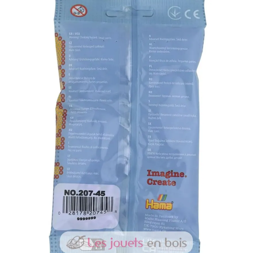Sachet 1000 perles plastique Midi Violet pastel - Hama
