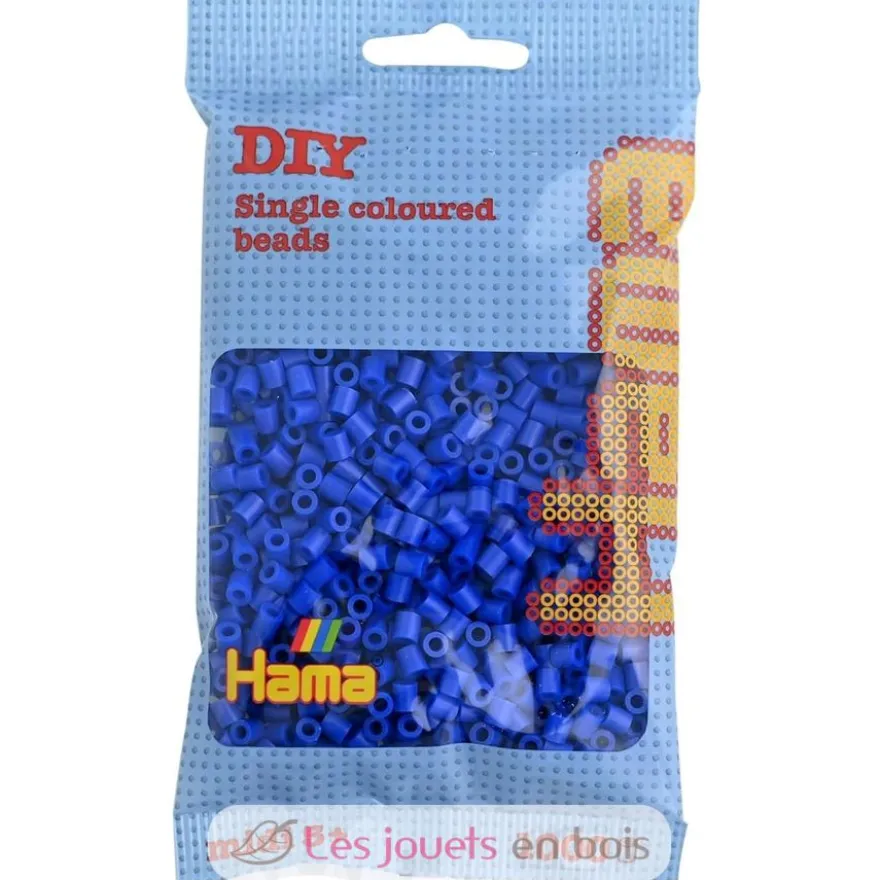 Sachet 1000 perles plastique Midi Bleu foncé - Hama