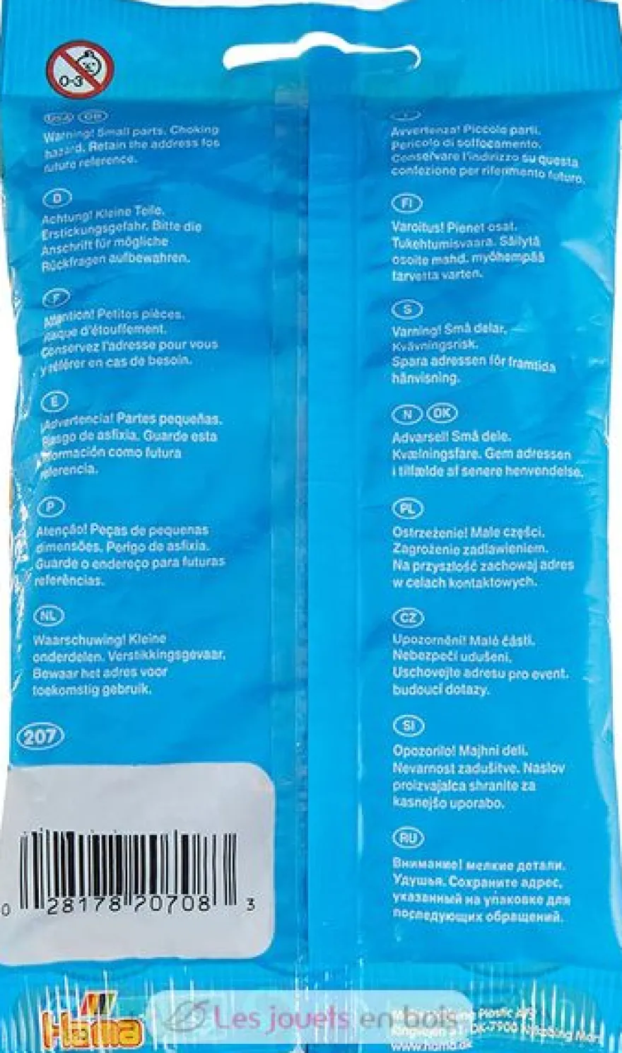 Sachet 1000 perles plastique Midi Bleu foncé - Hama