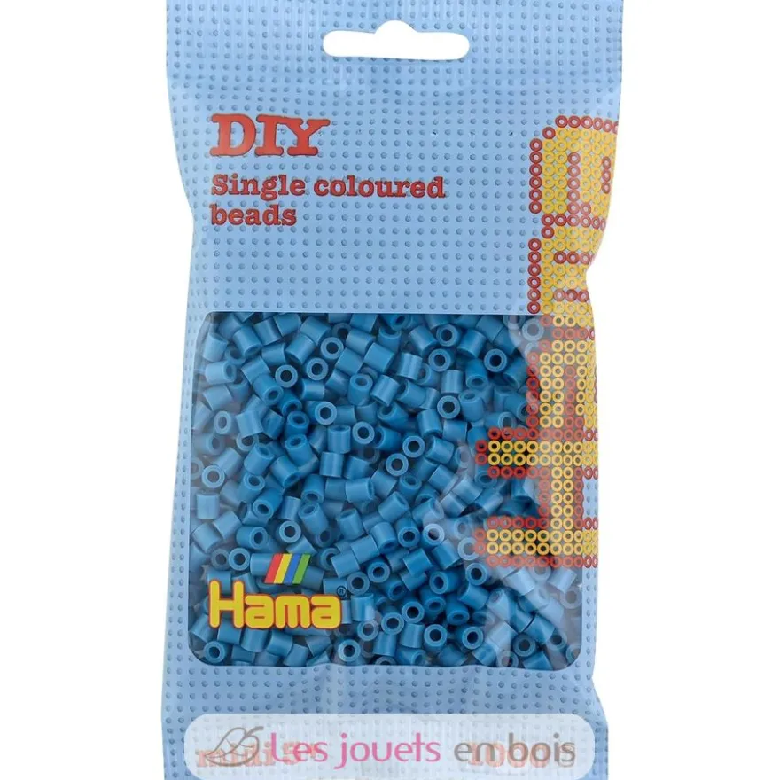 Sachet 1000 perles plastique Midi Bleu pétrole - Hama