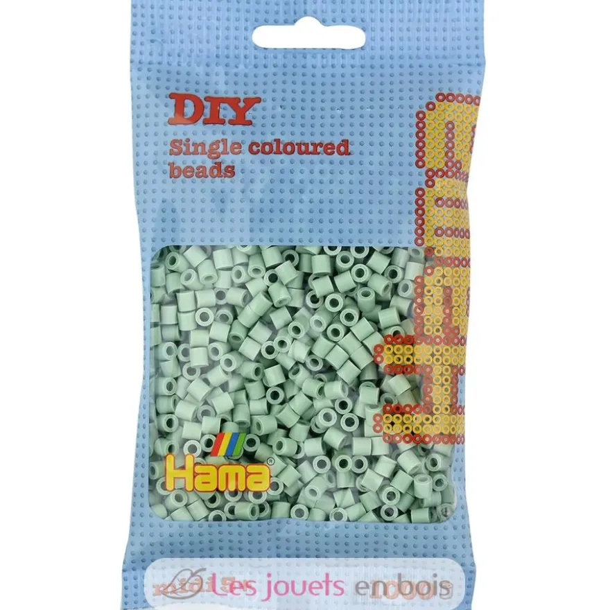 Sachet 1000 perles plastique Midi eucalyptus - Hama