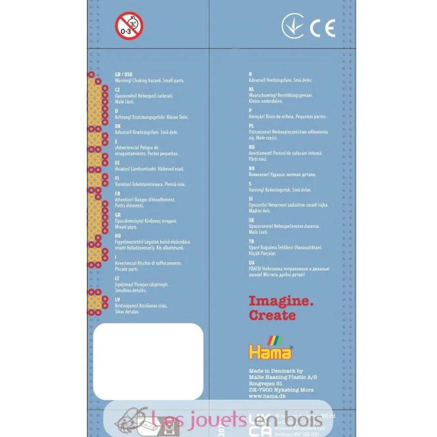 Sachet 1000 perles plastique Midi eucalyptus - Hama
