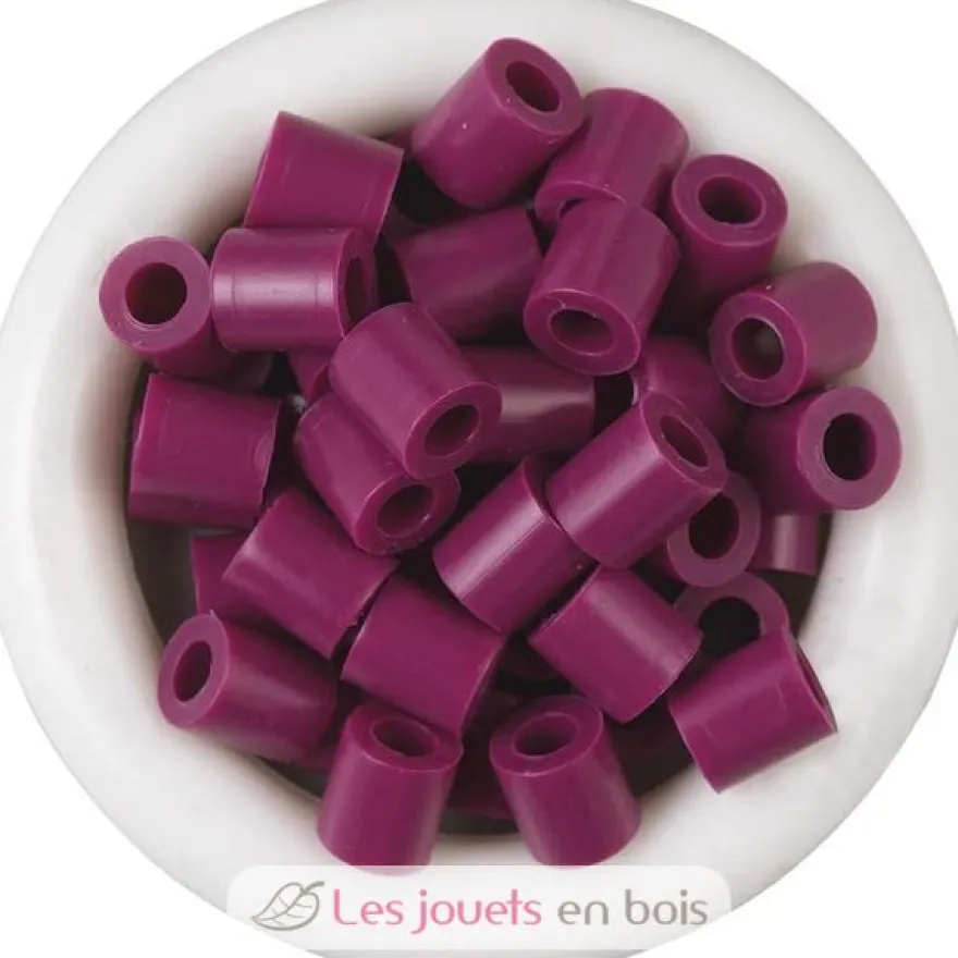 Sachet 1000 perles plastique Midi violet prune - Hama
