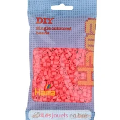 Sachet 1000 perles plastique Midi Rouge pastel - Hama