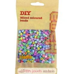 Sachet 1000 perles plastique Midi pastel mix - Hama