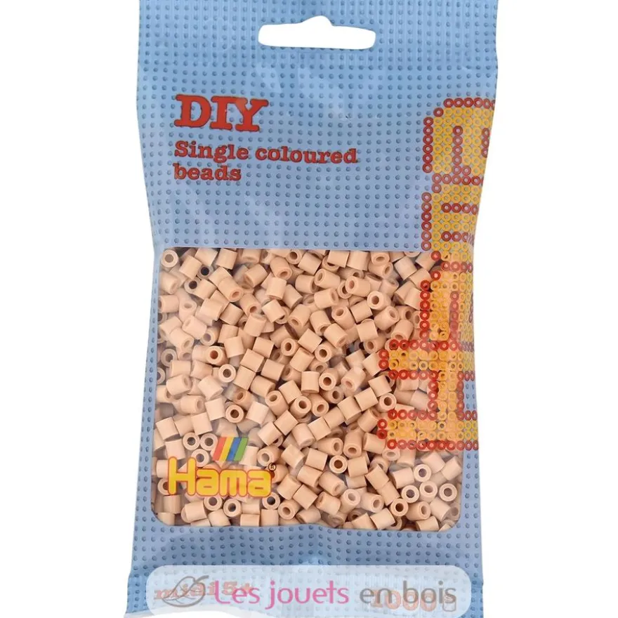 Sachet 1000 perles plastique Midi beige - Hama