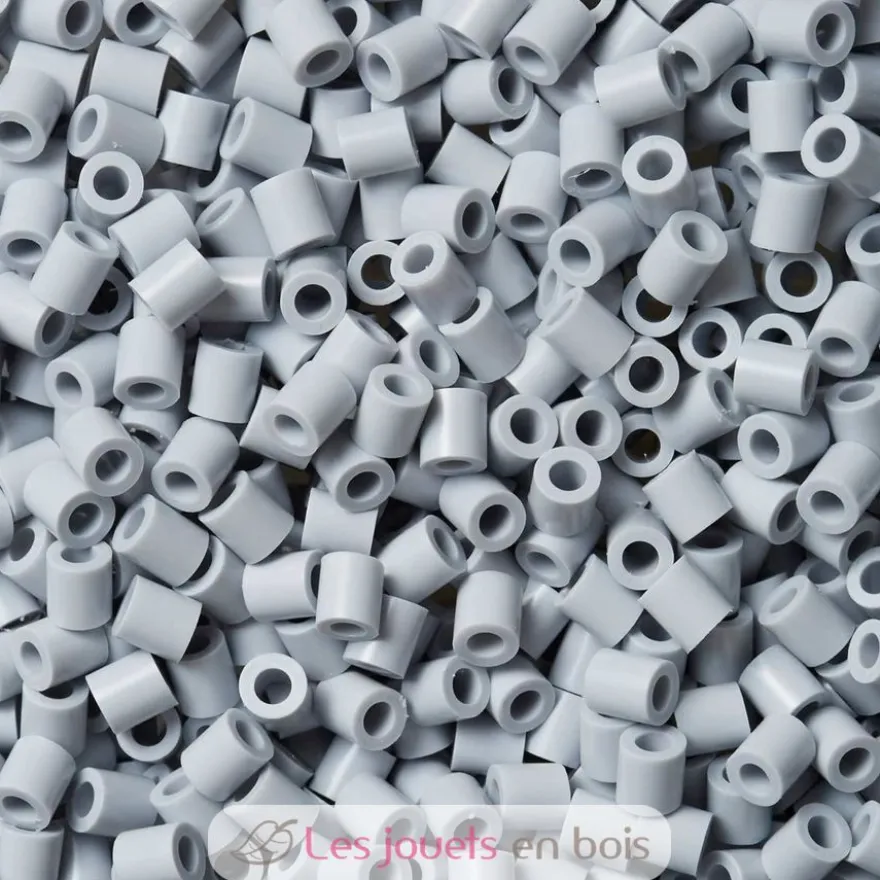 Sachet 1000 perles plastique Midi gris clair - Hama