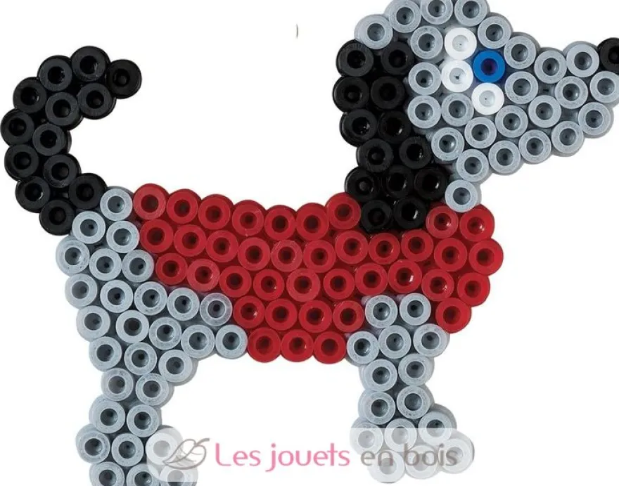 Sachet 1000 perles plastique Midi gris clair - Hama