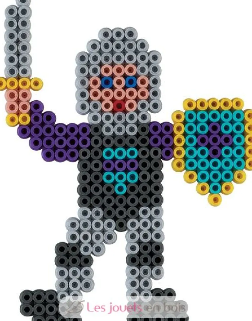 Sachet 1000 perles plastique Midi gris clair - Hama