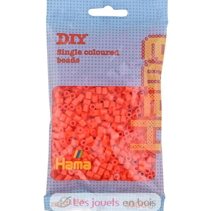 Sachet 1000 perles plastique Midi Orange - Hama