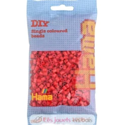 Sachet 1000 perles plastique Midi Rouge - Hama