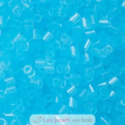 Sachet 1000 perles plastique Midi bleu transparent - Hama