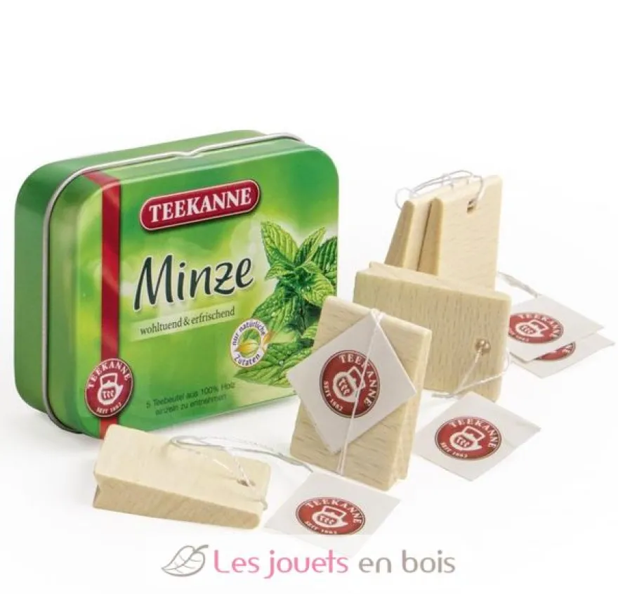 Sachets de thé à la menthe en bois naturel - Erzi