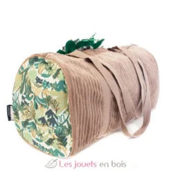 Sac week-end Jélékros lion gris vert Les Déglingos
