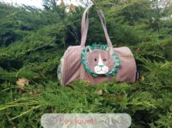 Sac week-end Jélékros lion gris vert Les Déglingos