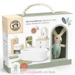 Salle de bain de la maison de poupée lapin - Speedy Monkey