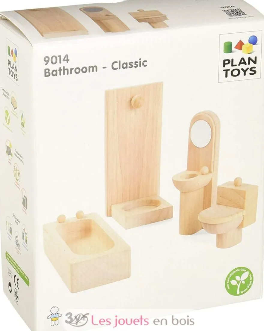Salle de bain en bois naturel - Plan Toys