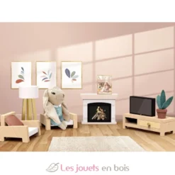 Salon de la maison de poupée lapin - Speedy Monkey