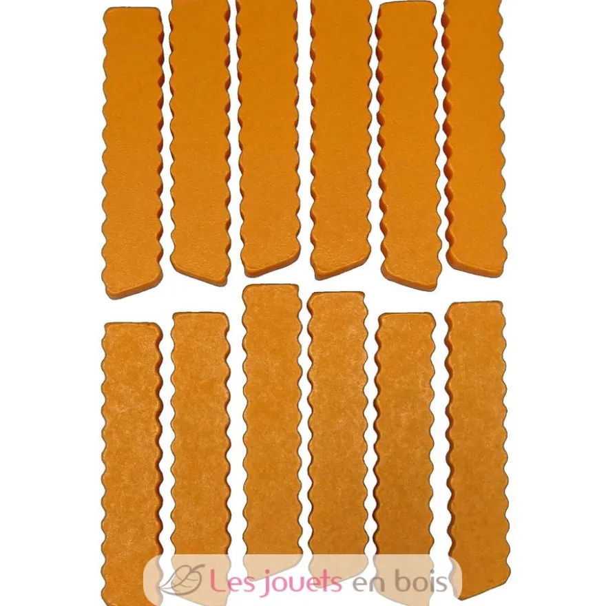 Saucisse avec frites et ketchup en bois - Tanner