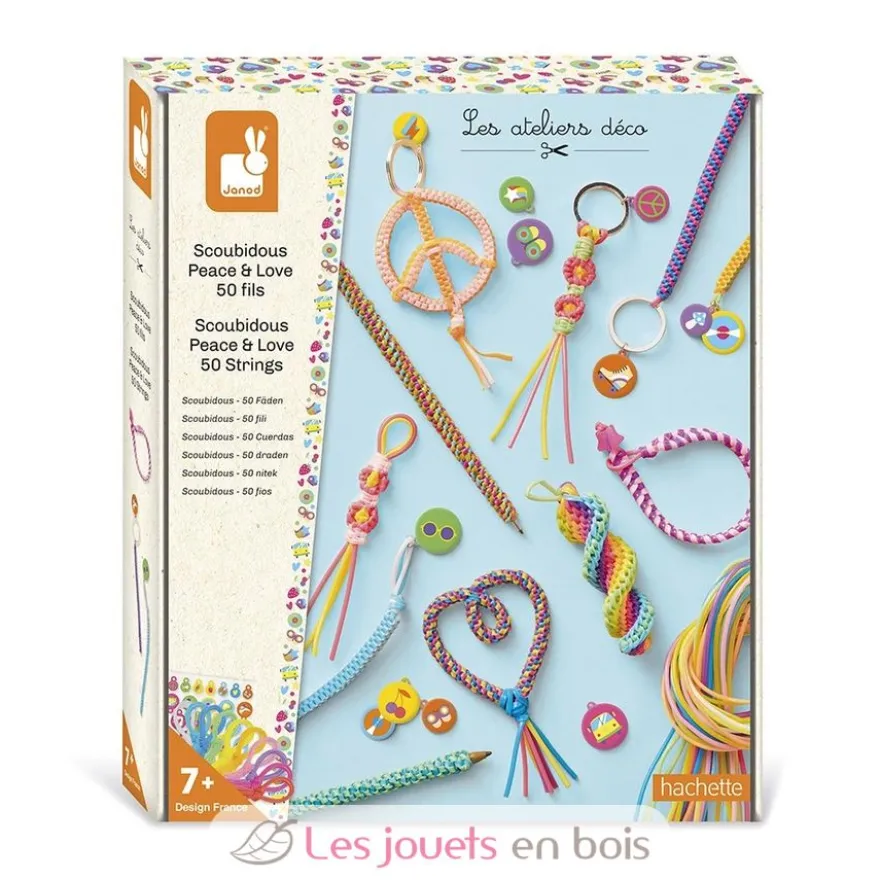 Scoubidous Peace and Love à créer - Janod