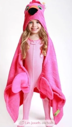 Serviette de bain enfant - Franny le flamant rose - Zoocchini